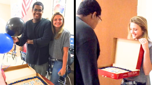 Cheerleader asks special student to prom in the most unexpected way