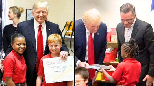 Donald Trump visits school, the kids' reaction is priceless