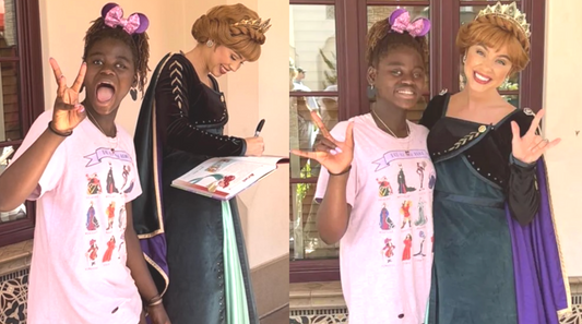 Young Girl Overcome With Joy Meeting Princess