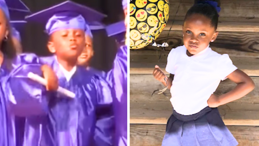 5-year-old steals the spotlight at graduation with dancing