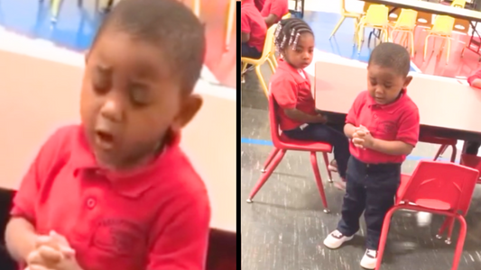 Toddler leads class prayer and pulls heartstrings everywhere