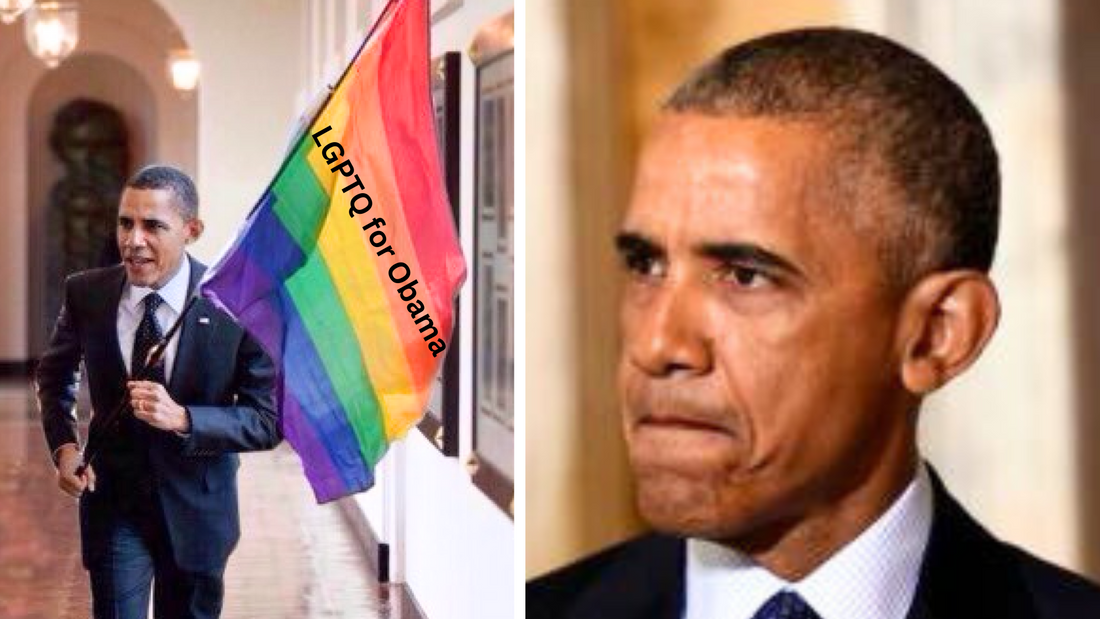 Man holds rainbow flag for this reason