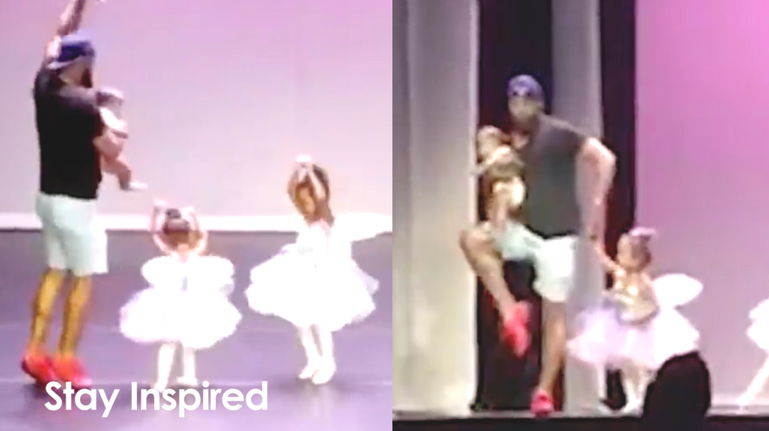 Dad Does Ballet With Little Daughter