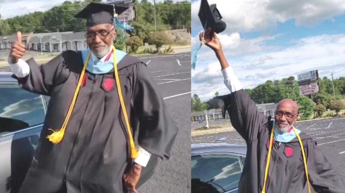 71 Year Old Finally Gets Masters Degree