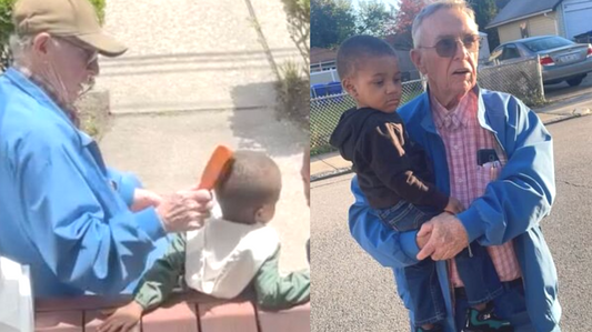 Family Adopts Neighbor As Grandpa