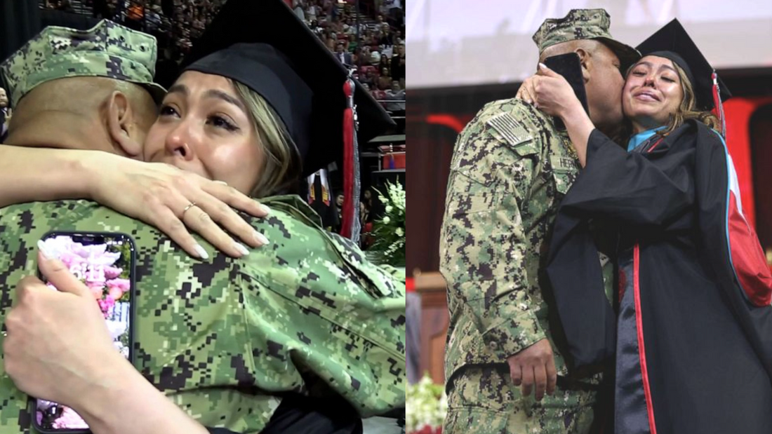 Dad Surprises Daughter At Her Graduation