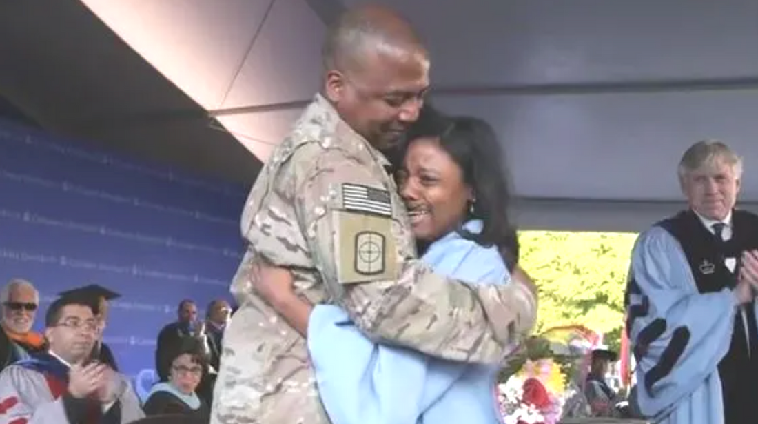 Army Captain Surprises Daughter At Her Graduation